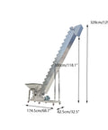 Heavy Duty Bucket Elevator Material Conveyor With 220V Single Phase Motor, 300cm height, stainless steel, for granular goods.