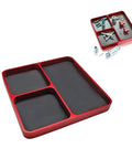 Must Have Magnetic Parts Tray Aluminum Alloy Organizer For RC Screws With Magnetic Pad Three Compartment Car Workshop