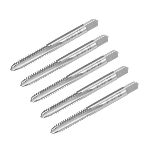 Pro Grade High Speed Steel Tap Set 10-24 UNC 2B Class 3-Flute Machine Tap Tapping Tool Kit 5 Pcs Durable Fast-Cutting For Metal Use DIY And Professional Projects