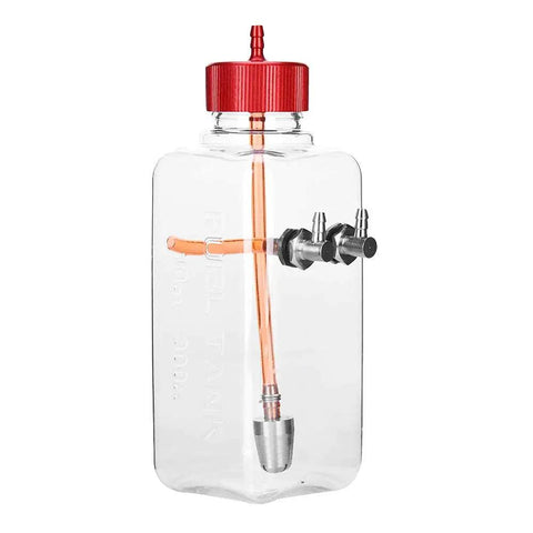 RC Fuel Tank For Airplanes 300ml Transparent Plastic Tank With CNC Machined Metal Cap, Leak Proof Design