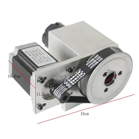Heavy Duty Fourth Axis Rotary Cnc Kit with 57 stepper motor, showing precise components for smooth 500 RPM spin.