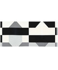 Black And White Piano Grid Long Scarf With Casual Fringe Edge Mega Comfy Winter Shawl Wrap, 77.6 x 28.3 inch plush textile
