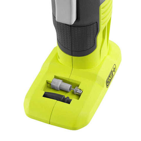 Cordless 18V ONE Plus High Pressure Inflator With Digital Gauge 0 To 150 PSI Pistol Grip Comfort base and nozzle holders