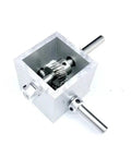 Heavy Duty 1:5 Turbo Worm Gear Reducer Transmission Box With Right Angle Reversal, aluminum gearbox with internal gears.