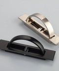 Black and silver Zinc Alloy Cabinet Door Pull Handle With Rotatable Hidden Ring For Wardrobe And Drawers Brushed Finish Cupboard