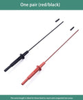Long Reach Multimeter Probes With Sharp Insulated Tips, 155mm Stainless Steel Pins for 4 Mm Test Leads, red and black set