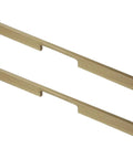 Two Pack Brushed Antique Bronze Wardrobe Cabinet Pulls And Black Long Drawer Handles With 160mm Center To Center For Cupboard