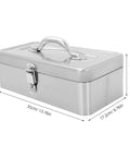 Portable Stainless Steel Tool Box With Big Capacity And Multiple Compartments For Easy Organization Heavy Duty Metal Toolbox close-up