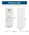 White Vinyl Fence Post Hole Cover Pack Of 2 For 1.5x5.5 Inch Posts dimensions with measurements shown