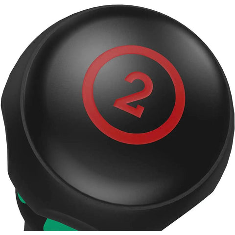 Top view of Pro Grade PH2 Phillips Screwdriver with Ball-Grip Handle showing red "2" marking, ergonomic green and black design.