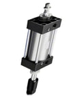 Built Like A Tank Guided Pneumatic Actuator SCJ125X175-50 Heavy Frame with welded guide rail for reliable linear thrust.