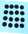 1000 Piece Black Latex Finger Sleeves Block Sneaky Sweat Smudges And Greasy Fingerprints From Messing With Pristine Hardware For Tough Shop Floor Crews And Weekend Gearheads Fixing Tight Builds displayed on a blue background.