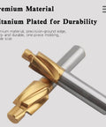 FanMeqi HSS-M2 TiN-coated counterbore end mills, 4-flute, two pieces with gold cutting edges and silver shanks