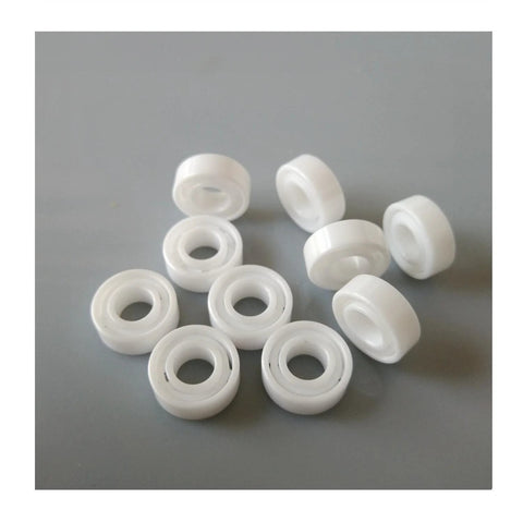 10 Pcs 623 Fishing Reel Bearing ABEC 9 3x10x4mm Zirconia ZrO2 Full Ceramic Ball Bearings 623CE All Zirconia displayed on gray background