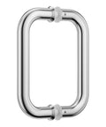 Polished Chrome 6-Inch Tubular Back-To-Back Shower Door Handle For Glass And Wood Or Metal Doors Heavy-Duty 1.0mm Thick 304 Stainless Steel