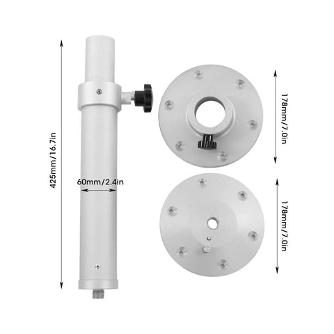 Detachable Adjustable Table Leg Lightweight Portable For RVs Yachts And Home Use Frosted Silver Aluminum Alloy Parts
