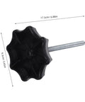 Spare Tire Hold Down Bolt Replacement For Cars Universal Clamp Hardware black knob with measurements shown