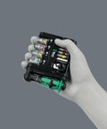 Hand holding Tool Check Modular 1 21 Piece Screwdriving Set Ultra Compact Pro Grade Versatile Kit With One Quarter Inch Ratchet