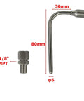 High Temp Exhaust Gas Temperature K Type Thermocouple Sensor for Cars and Autos, EGT Probe with 80mm front, 1/8 NPT fitting