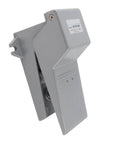 Side view of rugged foot operated 2 position 5 way air control valve with aluminum pedal