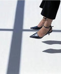 Woman wearing black heels using Fit Right Kit For Women Shoes With Padded Heel Grips And Forefoot Grips Plus Strap Grips One Size Fits All