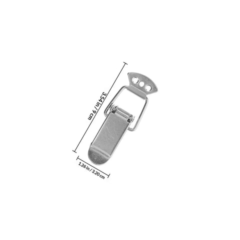 Nickel Plated Spring Loaded Duckbill Toggle Latches Set For Cabinets, Toolboxes, And Equipment Boxes, Heavy Duty Metal