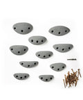 Red 10 Screw On Plastic Rock Climbing Holds For Beginners With Hardware Included Easy To Install Ideal For Kids Climbing Walls