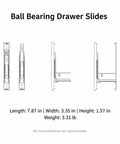 Diagram of upgrade your kitchen cabinets and office drawers with black steel ball bearing slides for smooth glide bottom mount