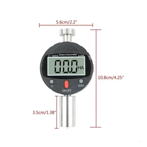 Straight Up Accurate Digital Shore Hardness Durometer Tester With Heavy Duty Build Type A D Scale Readings For Rubber Foam Plastic And Workshop Projects Solid ABS Housing for accurate measurements.