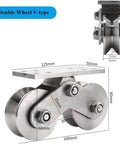 Double Wheel V-type Go To Heavy Duty Groove Wheel Pulley Set With 304 Stainless Steel Bearings, wire lift, sliding system