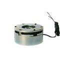Amazon EFZRZYJ micro galvanic electromagnetic brake, round metal housing with flange and attached coil wires.