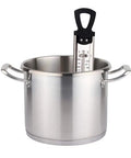 Stainless Steel Candy And Deep Fry Thermometer With Pot Clip And Handle, Analog Sugar Thermometer inside a large cooking pot