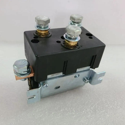 Jwdaawn Dc Spdt Contactor Solenoid Relay Switch For Golf Cart And Forklift Vhcle, heavy duty switch with metal components, 48V coil.