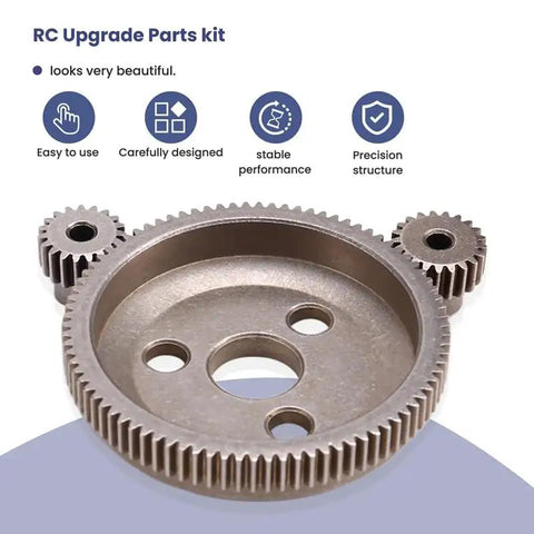 Beefy 86T Metal Spur Gear Set With 17T 19T 21T Pinions For 1 To 10 Scale 2WD RC Cars Compatible With Stampede Rustler Bandit Upgrade Parts