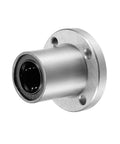 LM20UU Round Flange Linear Bearing Ball Bearing With 20mm Bore, 32mm Outer Diameter, 42mm Length, Sealed On Both Sides, Chromium Steel Housing
