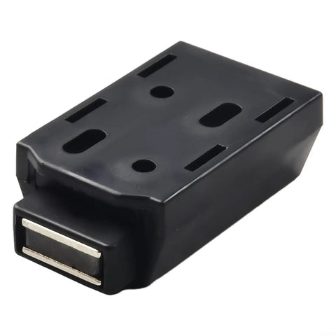 Push To Open Magnetic Cabinet Latch With Metal Base in black, angled view, showing smooth design for modern kitchen or closet use.