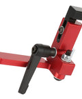 Premium Alloy Steel Miter Track Stop For Type 75 T Track Jigs showing durable black and red components for precise woodworking.