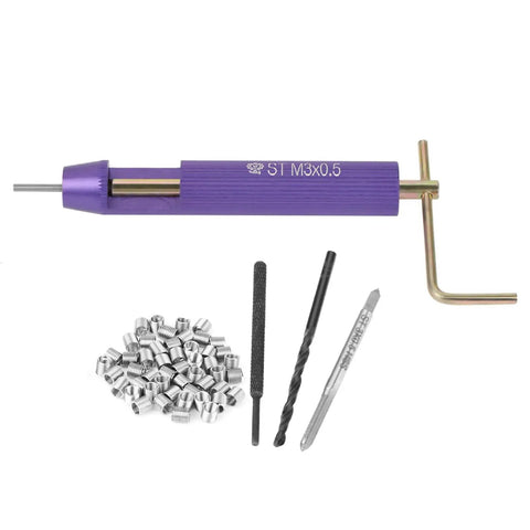 50 Pieces Stainless Steel Helicoil Thread Repair Kit M3 X 2D Set for Aluminum and Soft Metals DIY Friendly Restore Damaged Threads
