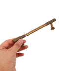 Hand holding Retro Style Cabinet Handle, Zinc Alloy Pull in Antique Bronze Finish, Vintage Wardrobe and Drawer Hardware, 128mm C-C