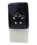 Front view of Marine Hydraulic Power Unit 12V Pump V351HPU1 Compatible With Bennett Trim Tab with translucent reservoir.