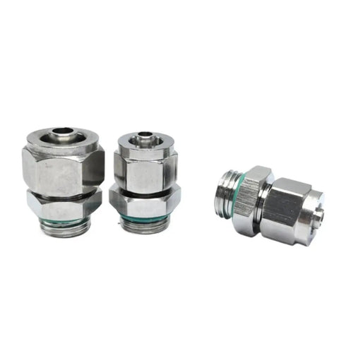 Single Quick Twist Hose Fitting for Pneumatic Air Lines 4mm to 16mm and 1/8 to 3/4 Inch BSPP Male Threads, Stainless Steel 304 Connector
