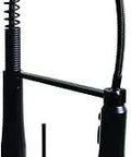 Neo Spring Kitchen Faucet With Pull Down Sprayer Matte Black Finish For Modern Kitchens, side view of faucet design