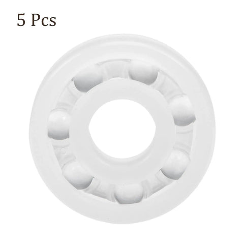 Five Pack Of 608 Open Style Single Row Bearings Measuring 8X22X7Mm With Hella Smooth Plastic Casings And Glass Balls That Roll Legit Clean For Longboards Inline Skates And Hobby Projects Built Different For Reliable Daily Runs
