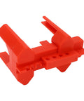 Heavy Duty Ball Valve Lockout Built Legit Industrial Grade to Secure Pipes Fast featuring flame retardant housing, red plastic design.
