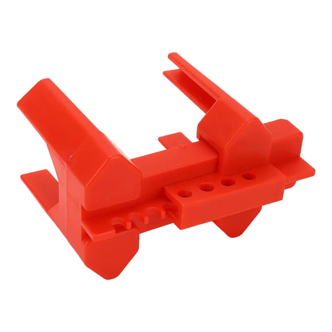 Heavy Duty Ball Valve Lockout Built Legit Industrial Grade to Secure Pipes Fast featuring flame retardant housing, red plastic design.