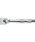 Quarter Inch Drive Ratchet Five Inch Length Nickel Chrome Plated For Extra Durability, Ergonomic Contoured Handle, Knurled Grip