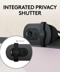 Straight Fire Full HD Webcam Crushing Every Video Conference And Livestream With Crystal Clear 1080p Quality Thirty Frames Per Second And A Durable Desk Mount Clip showing integrated privacy shutter feature.