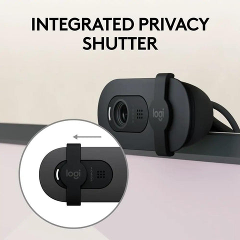 Straight Fire Full HD Webcam Crushing Every Video Conference And Livestream With Crystal Clear 1080p Quality Thirty Frames Per Second And A Durable Desk Mount Clip showing integrated privacy shutter feature.