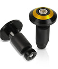 Premium CNC 22MM Handlebar Grips And End Cap Plugs For Aprilia Rs 250 R50 750 Bike Fits Many Models With Tough PVC And Aluminum Build That Looks Sweet And Grips Hard. black 22mm motorcycle handlebar grip end caps with aluminum insert