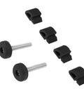 Xixian Truck Hood Bumper Stopper Set For 1967 To 1972 Models Includes Rubber Cushion Buffer And Screws Black Adjuster Replacement Kit That Fits Like A Glove, 4 rubber stops and bolts